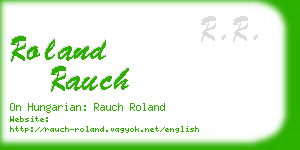 roland rauch business card